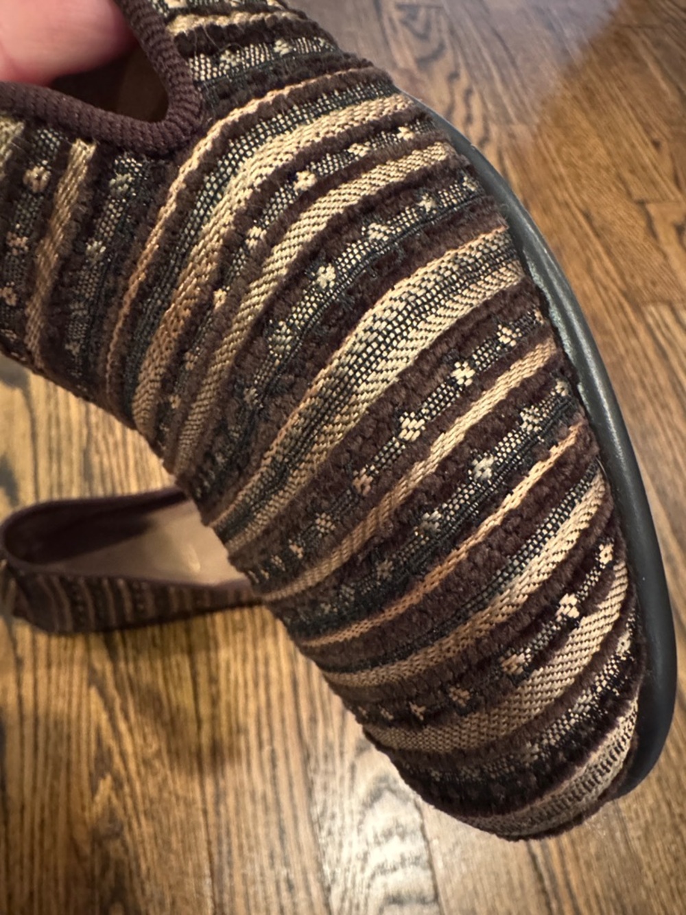 Aerosoles Striped Slip-On Fabric Loafers - Picture 4 of 7